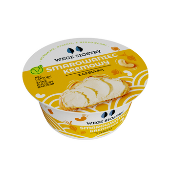 Wegańska Alternatywa Serka Twarogowego z Orzechów Nerkowca z Cebulą Bezglutenowa (2 szt x 130 g)