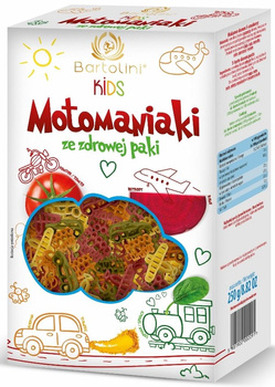Makaron (Semolinowy z Suszonymi Warzywami) Dla Dzieci Motomaniaki (4 szt x 250 g)