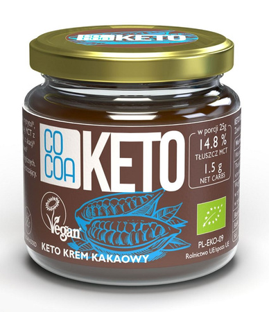 Krem Migdałowo - Kakaowy Z Olejem Mct Bez Dodatku Cukrów Bezglutenowy Keto Bio 200 g