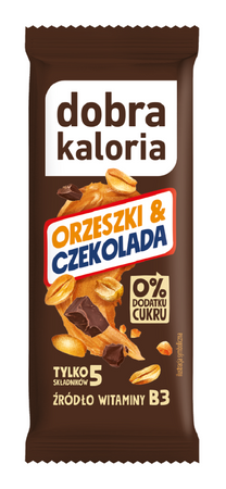 Baton Daktylowy Orzeszki & Czekolada Bez Dodatku Cukrów (10 szt x 35 g)