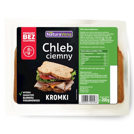 Chleb Ciemny Krojony Bezglutenowy (6 szt x 200 g)