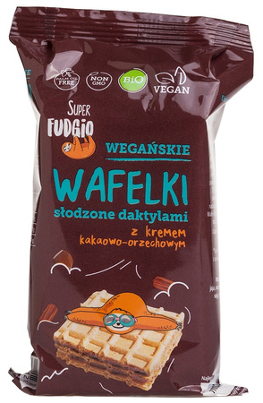 Wafelki z Kremem Kakaowo - Orzechowym Słodzone Daktylami BIO (4 Szt.) (2 szt x 120 g)