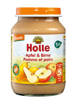 Jabłko - Gruszka Bez Dodatku Cukrów Bezglutenowe Od 5 Miesiąca Demeter BIO (Słoik) (4 szt x 190 g)