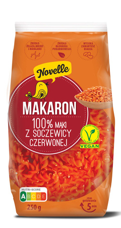 Makaron Proteinowy (Z Soczewicy Czerwonej) Świderki 250 g