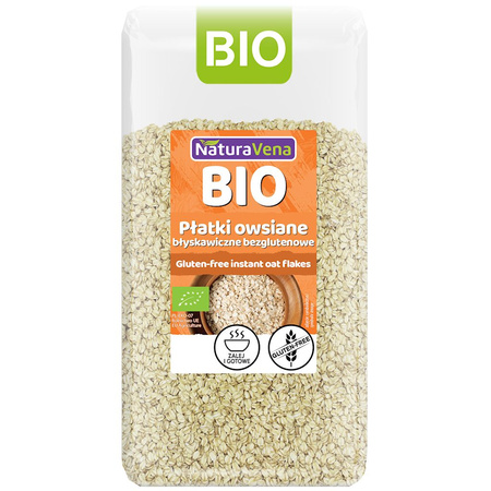 Płatki Owsiane Błyskawiczne Bezglutenowe BIO (4 szt x 300 g)