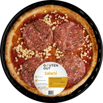 Pizza z Serem Mozzarella i Kiełbasą Salami Bezglutenowa 330 g