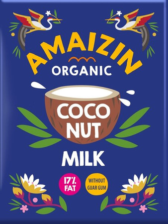 Coconut Milk - Napój Kokosowy Bez Gumy Guar (17 % Tłuszczu) BIO  (Karton) (6 szt x 200 ml)