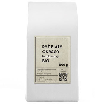 Ryż Biały Okrągły Bezglutenowy BIO (2 szt x 800 g)
