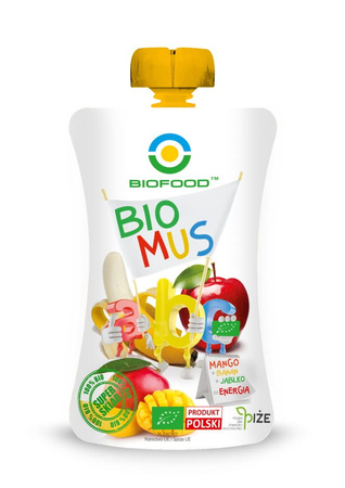 Mus Mango - Bananowo - Jabłkowy Bezglutenowy BIO 90 g