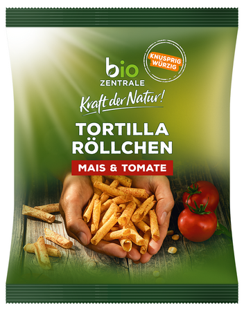 Chipsy Tortilla Rurka Pomidorowe Bezglutenowe BIO 125 g