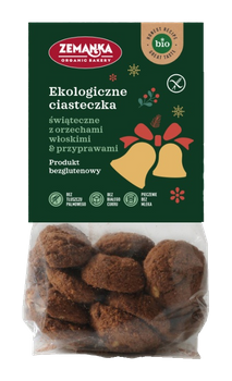 Ciastka Świąteczne z Orzechami Włoskimi i Przyprawami Korzennymi Bezglutenowe BIO (2 szt x 100 g)