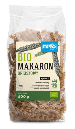 Makaron (Orkiszowy Razowy) Spirelli BIO (2 szt x 400 g)