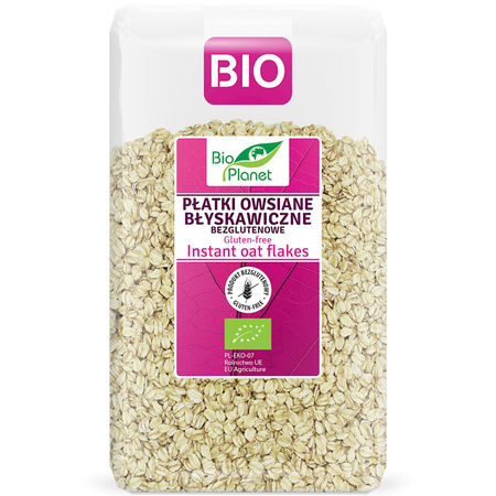 Płatki Owsiane Błyskawiczne Bezglutenowe BIO (3 szt x 600 g)