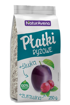 Płatki Ryżowe Błyskawiczne z Żurawiną i Śliwką (6 szt x 250 g)