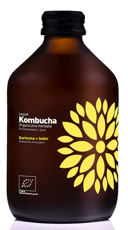 Kombucha z Kurkumą i Imbirem Bezglutenowa BIO (4 szt x 330 ml)