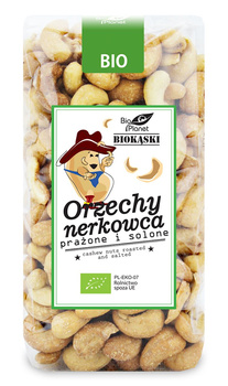Orzechy Nerkowca Prażone i Solone BIO 350 g