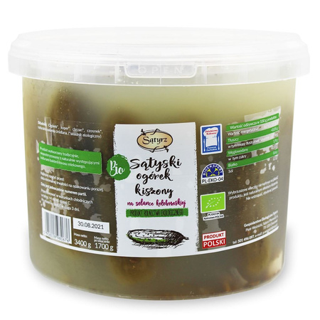 Ogórki Kiszone Sątyskie BIO 3,4 kg (1,7 kg) (Wiaderko)