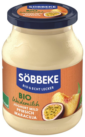 Jogurt Kremowy Brzoskwinia - Marakuja BIO  (Słoik) (2 szt x 500 g)