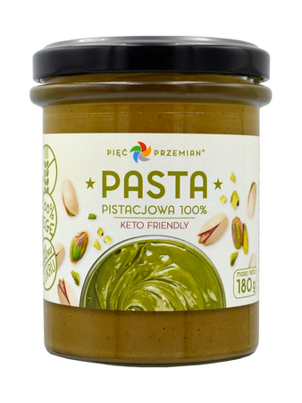 Pasta Pistacjowa Bez Dodatku Cukrów Bezglutenowa 180 g