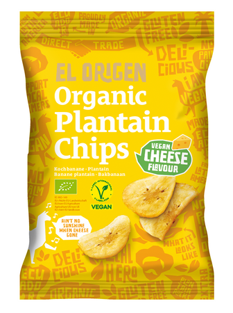 Chipsy z Plantana o Smaku Sera Wegańskie Bezglutenowe BIO (3 szt x 80 g)
