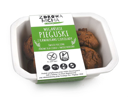 Ciastka Pieguski z Kawałkami Czekolady Bezglutenowe 140 g