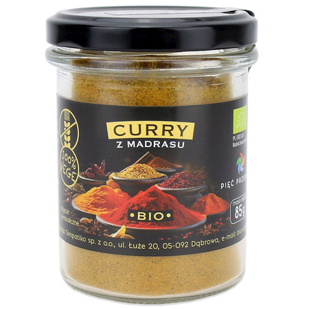 Curry z Madrasu Bezglutenowe BIO 85 g