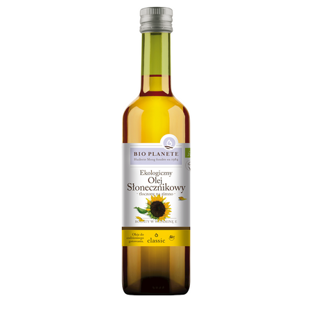 Olej Słonecznikowy Tłoczony Na Zimno BIO (2 szt x 500 ml)