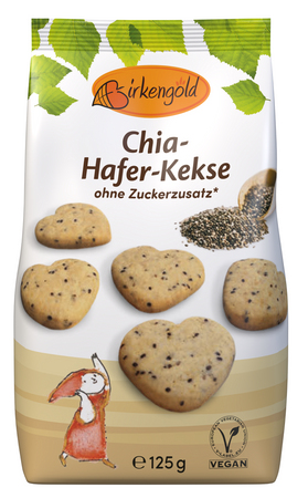 Ciastka owsiane z Chia Bez Dodatku Cukru 125 g