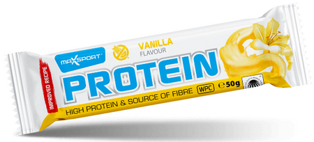 Baton Proteinowy o Smaku Waniliowym w Polewie Białej Bezglutenowy (5 szt x 50 g)
