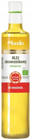 Olej Słonecznikowy Do Smażenia Tłoczony Na Zimno BIO 500 ml