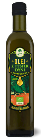 Olej z Pestek Dyni Tłoczony Na Zimno BIO 500 ml