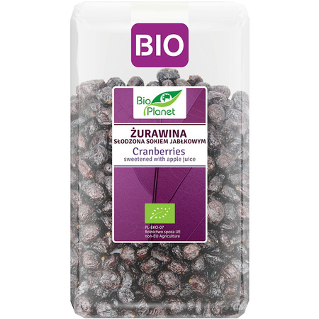 Żurawina Słodzona Sokiem Jabłkowym BIO 1 kg
