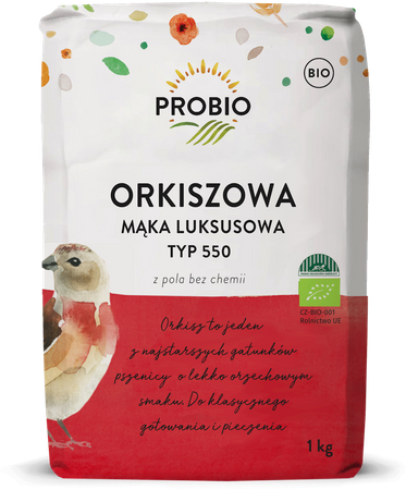 Mąka Orkiszowa Luksusowa Typ 550 Bio (2 szt x 1 kg)