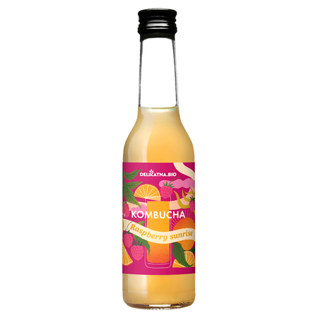 Kombucha Koktajlowa Raspberry Sunrise BIO 270 ml