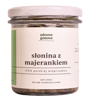 Kremowa słonina przepiekana z majerankiem i czosnkiem (250 g)