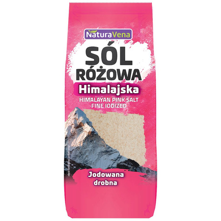 Sól Himalajska Różowa Drobno Mielona Jodowana (7 szt x 500 g)