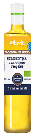 Olej z Zarodków Rzepaku o Smaku Masła Tłoczony Na Zimno BIO 500 ml