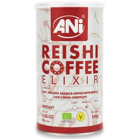 Kawa Rozpuszczalna Arabica z Reishi Elixir BIO 100 g