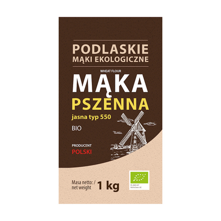 Mąka Pszenna Jasna Typ 550 BIO (3 szt x 1 kg)
