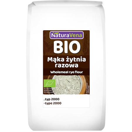 Mąka Żytnia Razowa Typ 2000 BIO 1 kg