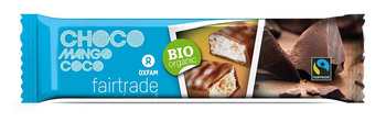 Baton z Nadzieniem Kokos - Mango w Polewie z Czekolady Mlecznej Fair Trade BIO (3 szt x 33 g)