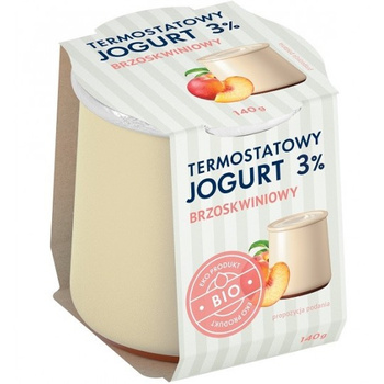 Jogurt Termostatowy Brzoskwiniowy 3 % BIO (3 szt x 140 g)