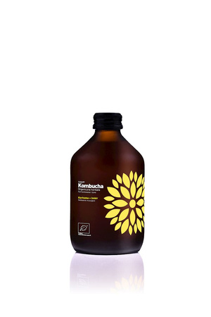 Kombucha z Kurkumą i imbirem Bezglutenowa BIO 330 ml