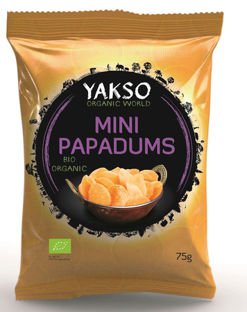 Chipsy z Soczewicy Mini Papadums BIO 75 g