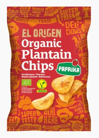 Chipsy z Plantana Paprykowe Bezglutenowe BIO (3 szt x 80 g)