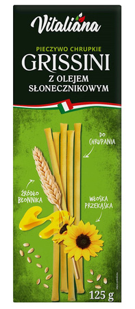 Paluszki Grissini z Olejem Słonecznikowym (6 szt x 125 g)