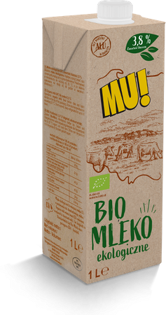 Mleko Mu! Uht (3,8 % Tłuszczu) BIO 1 L