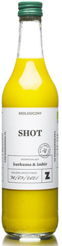 Shot z Pomarańczy z Kurkumą i Imbirem Rozgrzewający BIO 500 ml