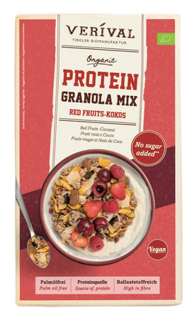 Granola Proteinowa z Owocami Czerwonymi i Kokosem Bez Dodatku Cukrów BIO 300 g