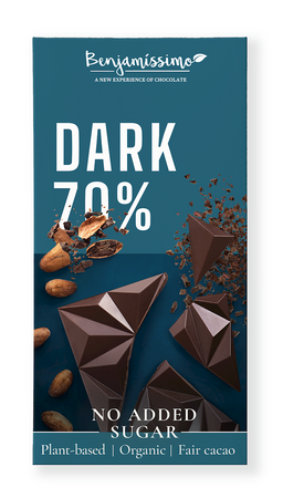 Czekolada Gorzka 70 % Bez Dodatku Cukrów Bezglutenowa BIO 60 g